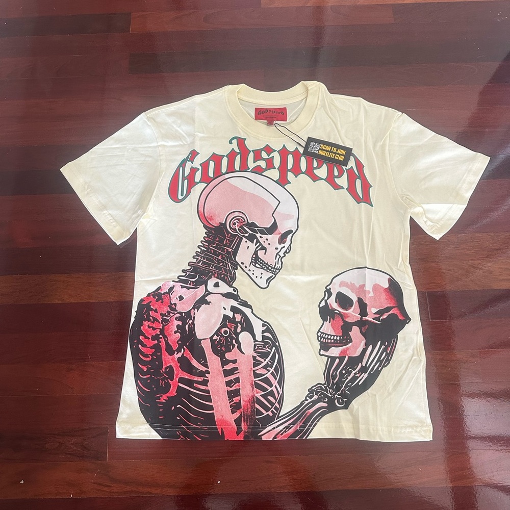 Godspeed Graphic Skeleton T-Shirt - Cream